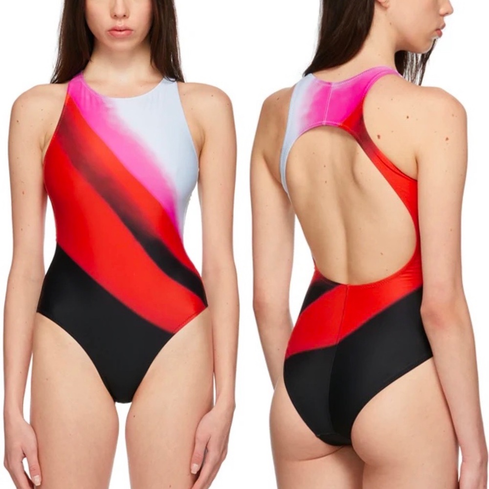 DRIES VAN NOTEN X Len Lye SS 21 Greta cutout striped swimsuit - Picture 5 of 9
